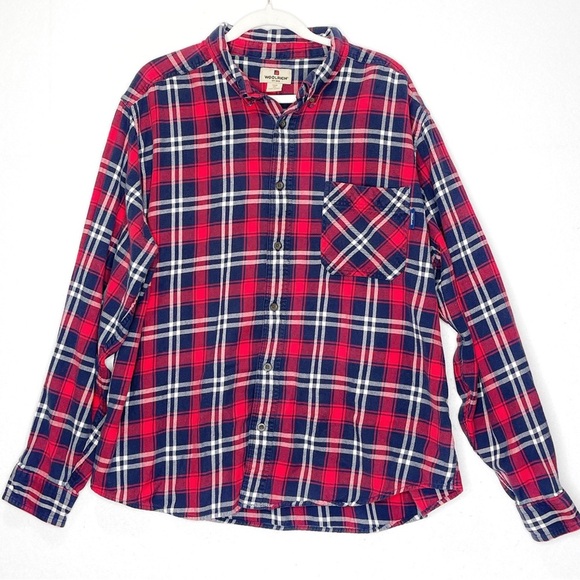 Woolrich Other - Woolrich Men’s Plaid Flannel Button Down Shirt Red White Blue XXL